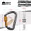 Screwgate Locking Carabiner D-Ring Clip 30KN Gray 3 Pack 2