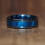 Tungsten Men's Ring Blue Glossy 8mm 4
