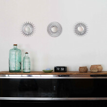 Silver Mirrors for Wall Pack of 3 - Wall Mirrors for Room Decor & Home Decor Mirrors for Wall Decor Decorative Mirrors