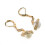 Pearl Dangle Earrings Rose Gold Plated Leverback 5