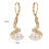 Pearl Dangle Earrings Rose Gold Plated Leverback 2