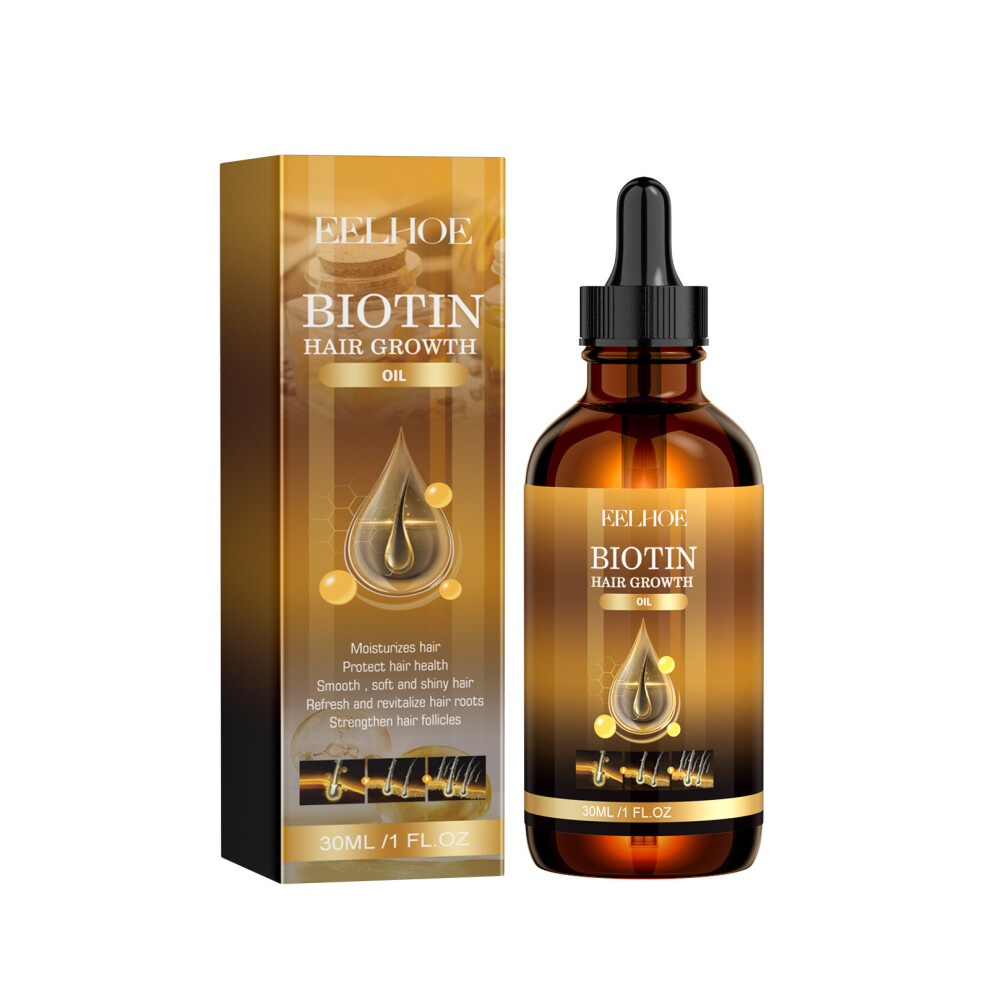 Biotin Hair Growth Oil 30ml Premium Hair Loss Treatment Nourishing Scalp Serum for Thicker Fuller Hair