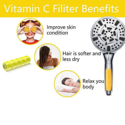 VC Aromatherapy Shower Head 5-inch Electroplated Removable 2