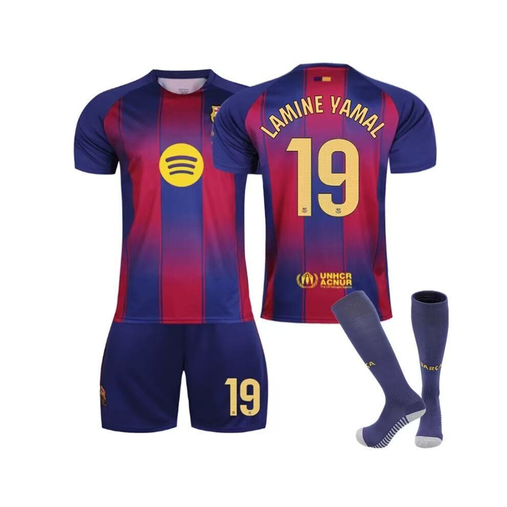 Photos - Football Kit ) 25/26 Kids Home Soccer Activewear Printing #19 Lamine Yamal Football Jersey(20#(110-120CM)