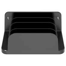 Para Tablet/Celular, Suporte de Parede para Armazenamento e Carregamento, 4 Compartimentos, Design, Estação de Carregamento de Parede, Preto