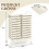 20-Drawer Rolling Cart with Metal Frame, White 1