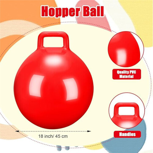 Children'S PVC Toy Handle Jump  Elastic  Inflatable Elastic  with Handle Jumping