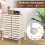 20-Drawer Rolling Cart with Metal Frame, White 4