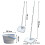 Flat Mop Set,Telescopic Microfiber Floor Mop For Patio Garage Cleaning 2