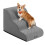 FEANDREA Feandrea 3-Step Dog Stairs, Waffle-Patterned Corduroy Dog Steps for Bed, Sofa, W 1