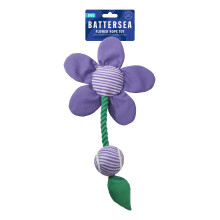 Rosewood Battersea Flower Rope Toy For Dogs, Outdoor Dog Toy With Rope and Tenni