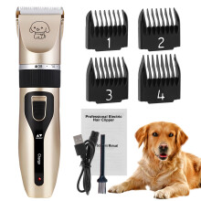 Dog Grooming Clippers, Cordless Electric Pet Shaver Hair Trimmer with 4 Guard Co