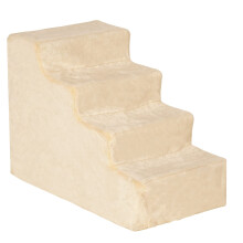 PawHut Dog Steps for Sofa, 4 Steps Dog Stairs, Pet Stairs, with Washable Plush C