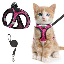 Cat Harness and Lead Set for Walking Escape Proof, Adjustable Kitten Vest Harnes