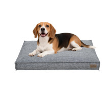 BingoPaw Large Dog Bed Washable: Dog Crate Mattress with Cooling Faux Linen Remo