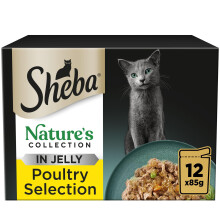 SHEBA Natures Collection Cat Pouches Poultry Collection in Jelly, Pack of 4 x (1