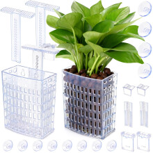 2026 Latest Upgraded Aquarium Plant Holder Adjustable Height with Extendable Hook and Suction Cup for Fish Tank Aquaponic Plant Cultivation and Aquas