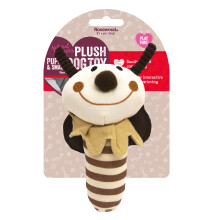 Rosewood Natural Nippers Shake and Rattle Puppy Toy – Soft Plush Dog Toy with Ra