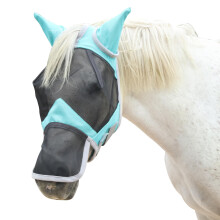 Leberna Fine Mesh Horse Fly Mask Large Eye Space Long Nose with Ears UV Protecti