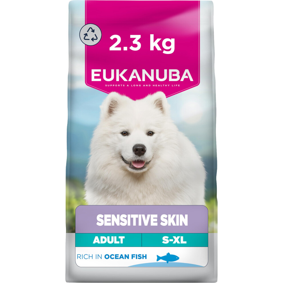 Eukanuba Sensitive Skin Hypoallergenic - Complete Dry Dog Food For Adult Dogs Wi