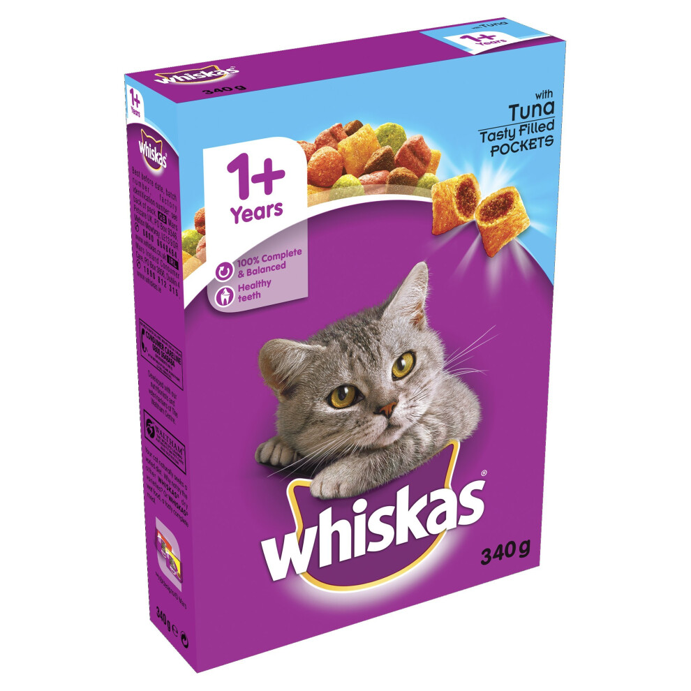 Whiskas Dry Cat Food With Tuna, Adult 1+ Complete, 340G 5900951252525