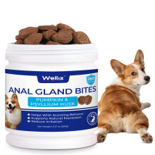 Wellix 260g Anal Gland Chews for Dogs - Rich in Pumpkin Fibre for Dogs & Probiot