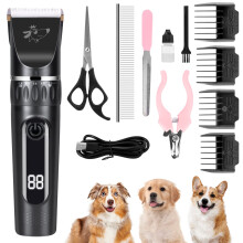 vsshe Dog Clippers, Professional Dog Grooming Clippers Kit, Low Noise Rechargeab