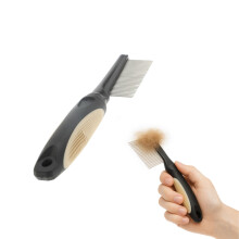 Rosewood Dog Comb for Dogs and Cats - Size M - Fur Comb for Daily Grooming - Bla