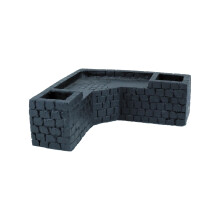 CLASSIC Swim Through Under Gravel Aquarium Corner Shelf Small Black 143 x 140 x