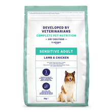 by Amazon Premium Dry Dog Food Sensitive Adult with Lamb and chicken,3kg, 1 pack
