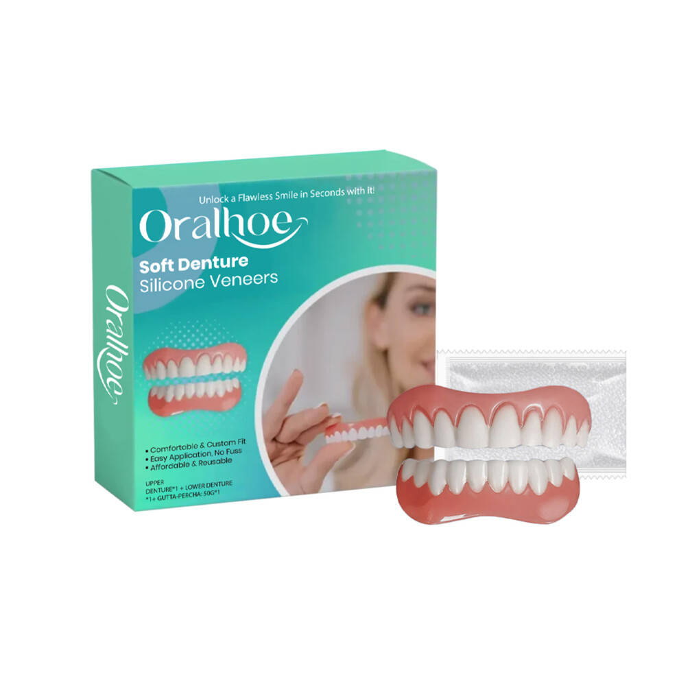 (Suit) ORALHOE Denture Modification Braces Dental Cosmetic Covers Improve the Beauty of Smiles Comfortable Material Dentures