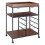 Rustic Bar Wooden Mobile Serving Cart with Wheels 2