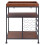 Rustic Bar Wooden Mobile Serving Cart with Wheels 3