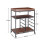 Rustic Bar Wooden Mobile Serving Cart with Wheels 6