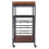 Rustic Bar Wooden Mobile Serving Cart with Wheels 4
