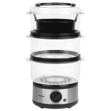 Salter 3-Tier Steamer Multi-Cooker Food Stainless Steel Compact Rice Cooker 500W