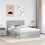 VidaXL vidaXL Bed Frame Grey Sonoma 150 x 200 cm Solid Pine Wood 2
