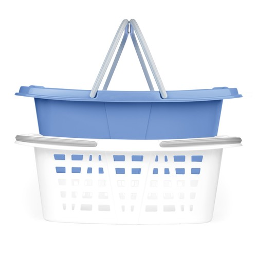 Beldray Beldray Stackable Laundry Baskets – Set Of 2, Compact, Space-Saving, 26L
