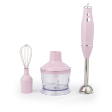 Salter Retro 3-in-1 Blender Set – 600W, Chopper, Whisk & Hand Blender, Pink