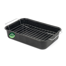 Russell Hobbs Roaster Tray Oven Roasting Pan & Rack Romano Vitreous Enamel 34cm