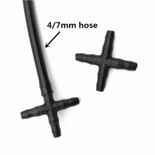 100 Pcs Hose Straight Connector for 4/7 mm Hose 1/4 Inch Barb Barbed Connector Threaded