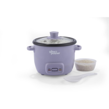 Giles & Posner 0.4L Rice Cooker – Cook and Keep Warm Functions, 250W, Purple