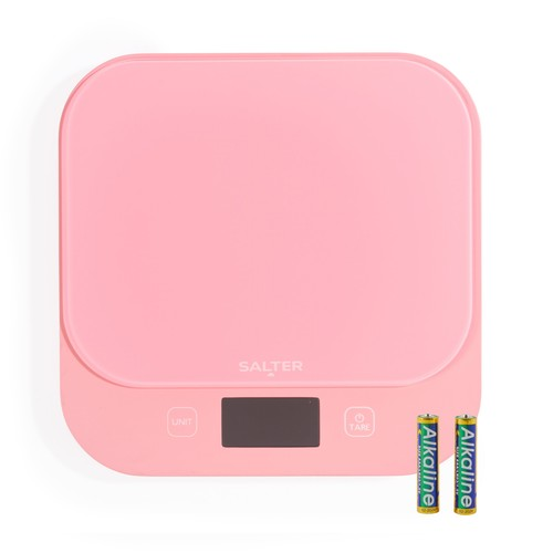 Salter Salter British Bakes Digital Kitchen Scale Pink, 10kg, Waterproof, Tare Function