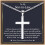 Cross Necklace Silver Cuban Link Chain for Men 1