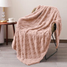 Fleece Throw Blanket Pink 39x28 Inches Soft Warm Lightweight