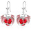 Dragon Earrings Sterling Silver Drop with Crystal 1