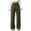 Women's Plaid Joggers with Pockets Green L 1