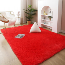 LELINTA Shag Rug Red 63 x 90.5 Inches Washable Anti-skid
