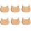 Wooden Furniture Knobs Kitten Puppy Bear Pattern 6 Pcs 1