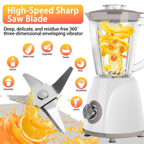 Upgraded 2-in-1 Food Blender Processor Smoothie Blender 2